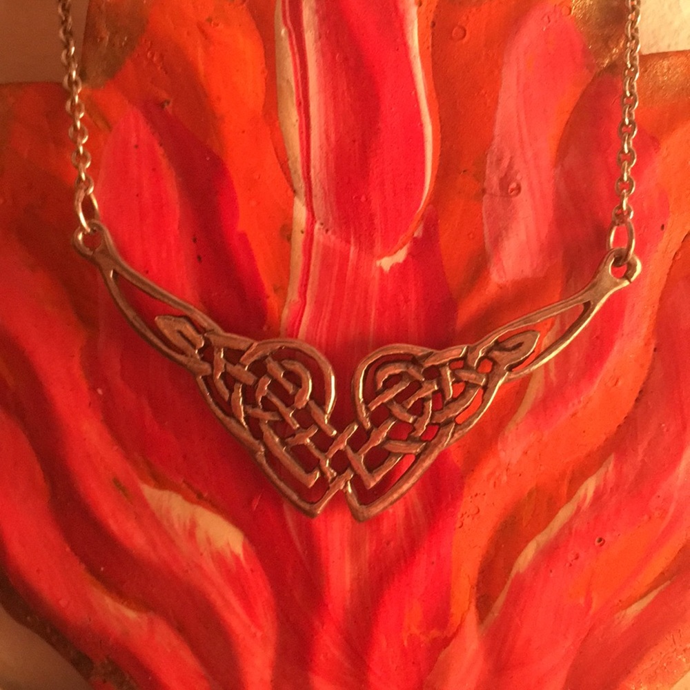 Steampunk Viking Winged Heart Necklace